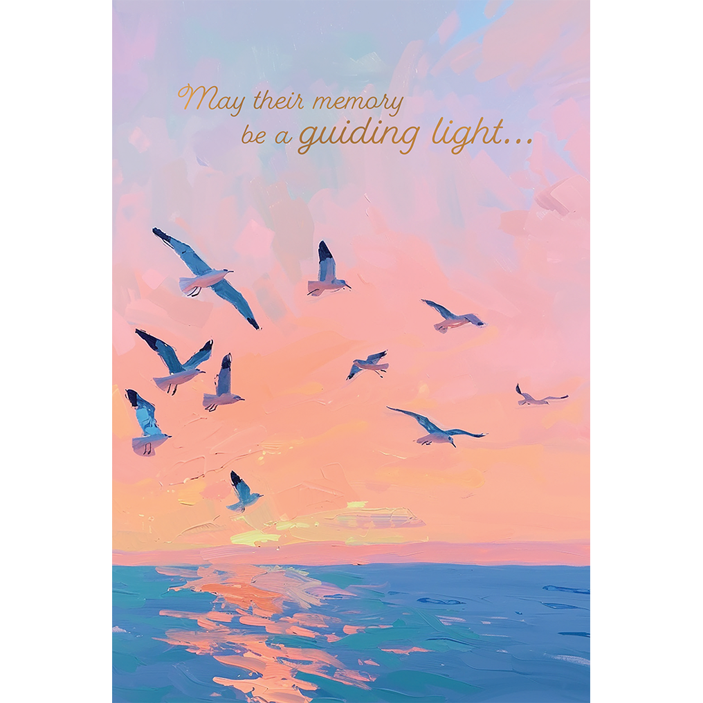 Gulls at Sunset Sympathy Card